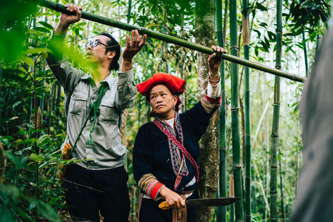 Song Cai Distillery handling the botanicals in Vietnam